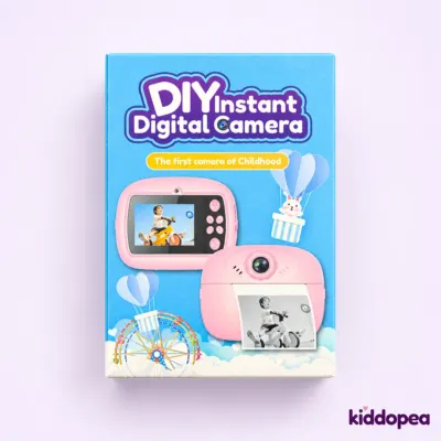 DIY Instant Digital Camera box, front view.